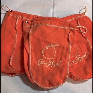 3 Crown Royal Peach Bags